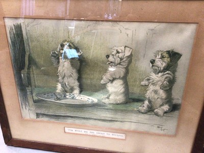 Lot 53 - Set of three coloured prints of dogs