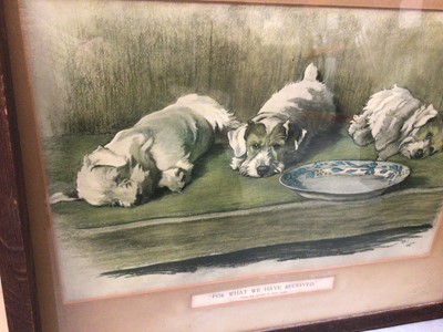 Lot 53 - Set of three coloured prints of dogs