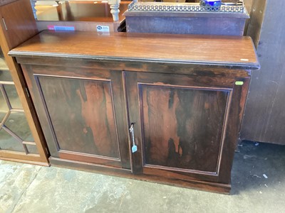 Lot 1310 - 19th century Rosewood cupboard enclosed by two panelled doors