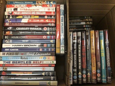 Lot 311 - Three boxes of DVDs and CDs