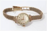 Lot 3288 - Ladies' Cyma wristWatches on gold (9ct) bracelet