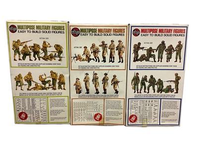 Lot 3 - Airfix 1:32 Scale WWII Multipose Military Figures including Japanese (x4), US Marines (x5) & British 8th Army, all boxed (10)