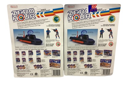 Lot 17 - Bluebird (c1989) Zero Hour (when the brave must fight to save the World!) Swordfish Navy Task Force Marlin Three-Man Sub Set (x2) No.900341 & Dragonfly Boat Set (x3) No.900371, on card with bubblep...