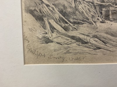 Lot 143 - Henry Bright (1810-1877) pencil, Near Guildford, Surrey, Winter, signed and titled, 23 x 34cm, mounted