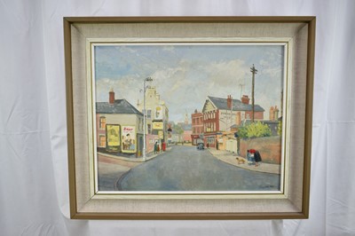 Lot 1347 - *Charles Debenham (b.1933) oil on board - St Botolphs Colchester, signed and dated 1960, 40cm x 50cm, framed