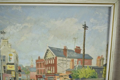 Lot 1347 - *Charles Debenham (b.1933) oil on board - St Botolphs Colchester, signed and dated 1960, 40cm x 50cm, framed