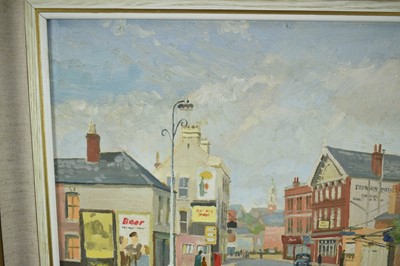 Lot 1347 - *Charles Debenham (b.1933) oil on board - St Botolphs Colchester, signed and dated 1960, 40cm x 50cm, framed