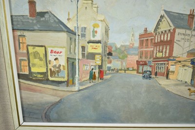 Lot 1347 - *Charles Debenham (b.1933) oil on board - St Botolphs Colchester, signed and dated 1960, 40cm x 50cm, framed