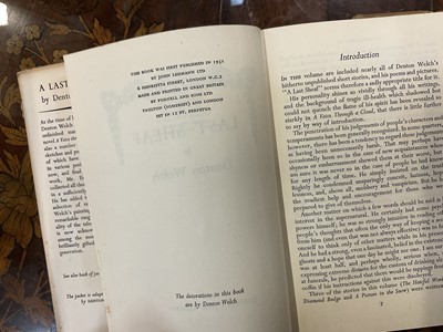 Lot 1166 - Denton Welch: Collection of books, including first editions. Provenance: By family descent from Peggy Mundy-Castle, friend and associate of Denton Welch and the person credited with persuading Dent...