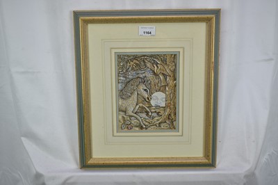 Lot 1164 - Denton Welch (1915-1948) mixed media - Horse and moon, signed with initials, 18cm x 14cm, mounted in glazed frame