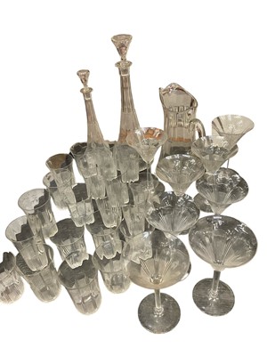 Lot 137 - Part service of art deco cut glass