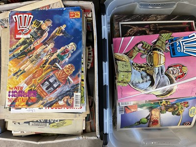 Lot 190 - Two boxes Judge Dread comics 80s and later