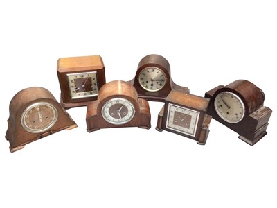 Lot 341 - Six 1930s and later mantle clocks