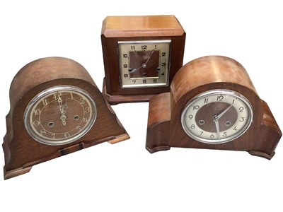 Lot 341 - Six 1930s and later mantle clocks