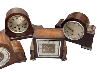 Lot 341 - Six 1930s and later mantle clocks