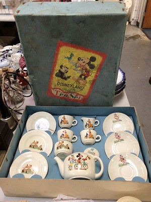 Lot 340 - Disneyland nursery tea set in orginal box, Noddy ceramic child's tea set, Wade figures to include Noddy, Tom & Jerry etc and some dolls house accessories