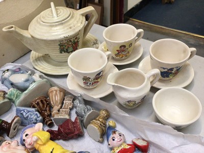 Lot 340 - Disneyland nursery tea set in orginal box, Noddy ceramic child's tea set, Wade figures to include Noddy, Tom & Jerry etc and some dolls house accessories