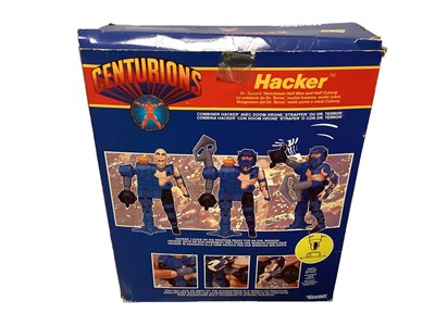 Lot 1814 - Kenner (c1987) Centurions Depth Charger, Dr. Terror & Hacker his Henchman (Both Half Man & Half Cyborg) Action Figures & Helmet, all boxed (Boxes worn & Dr Terror window damaged) (3)