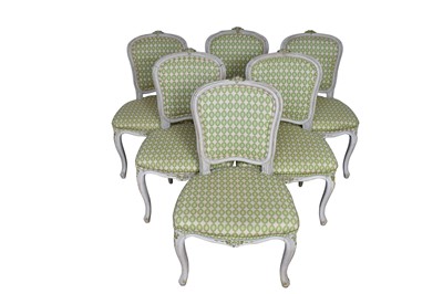 Lot 1398 - Set of six French style dining chairs