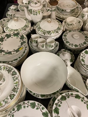 Lot 210 - Large matched table service, comprising Wedgwood Santa Clara and Napoleon Ivy patterns, also similar patterns by other factories, including various pieces retailed by Asprey and marked as such.