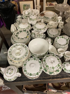 Lot 168 - Large matched table service, comprising Wedgwood Santa Clara and Napoleon Ivy patterns, also similar patterns by other factories, including various pieces retailed by Asprey and marked as such.