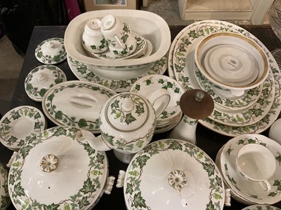 Lot 168 - Large matched table service, comprising Wedgwood Santa Clara and Napoleon Ivy patterns, also similar patterns by other factories, including various pieces retailed by Asprey and marked as such.