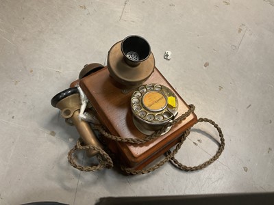 Lot 473 - GPO wooden wall telephone