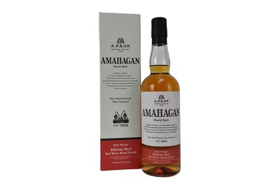 Lot 25 - One bottle, Amahagan World Malt Whisky, Edition No. 2, 47%, 700ml, in original card box