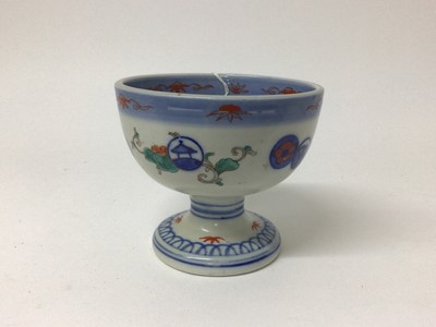 Lot 88 - Japanese porcelain stem cup