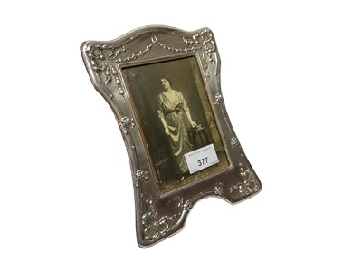 Lot 377 - Silver photo frame, Chester 1910