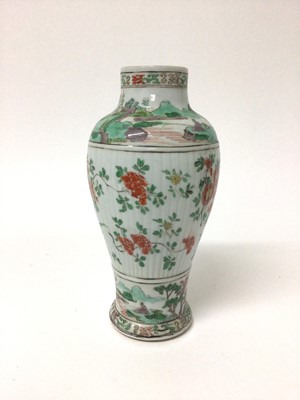 Lot 89 - Chinese famille verte baluster shaped vase