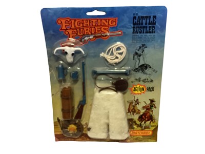 Lot 210 - Matchbox (c1976) Fighting Furies Cattle Rustler Action Pack, on punched card with blister pack No.FF21 (1)