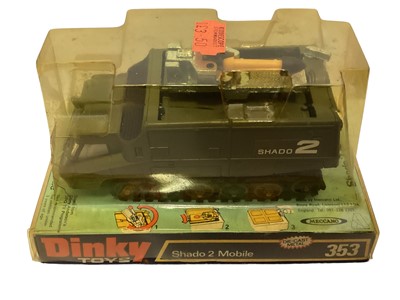 Lot 61 - Dinky (1971-1980) diecast Gerry Anderson TV Series UFO Shado 2 Mobile, on blue & black plinth with bubblepack No.535 (1)