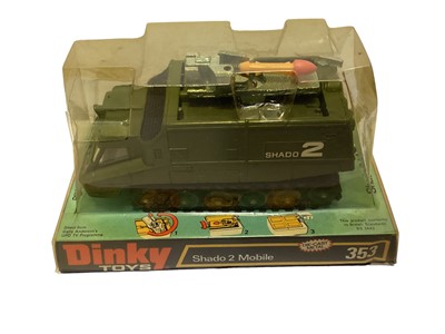 Lot 59 - Dinky (1971-1980) diecast Gerry Anderson TV Series UFO Shado 2 Mobile, on blue & black plinth with bubblepack No.535 (1)