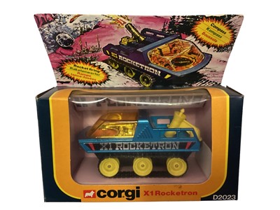 Lot 55 - Corgi (c1979) diecast X1 Rocketron No.D2023 & Dinky Convoy Army Truck No.687, both in window boxes (2)