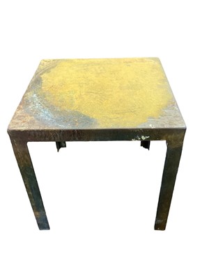 Lot 1526 - Small rusted steel low table, mid 1900s