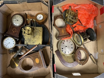 Lot 189 - Two boxes of clock parts