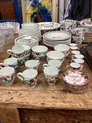 Lot 16 - Six Edwardian Royal Crown Derby coffee cans and saucers, Portmeirion breakfast ware and Victorian tea ware
