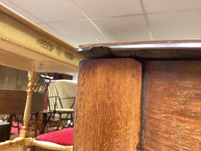 Lot 1282 - Victorian mahogany side table with two drawers on turned legs, 85cm wide, 45cm deep, 74.5cm high