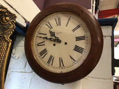 Lot 30 - Smiths Enfield mahogany cased wall dial, the dial 28.5cm