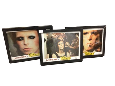 Lot 35 - David Bowie in Ziggy Stardust and the Spiders from Mars, three framed lobby cards