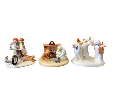 Lot 1278 - Five boxed Coalport Characters limited edition The Snowman figures