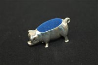 Lot 3322 - Contemporary novelty Silverer pig pin cushion,...