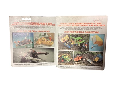 Lot 75 - Fisher-Price (c1979) Adventure People 3 3/4" action figures including Stuntman No.388, Frogman No.384, Paramedic No.383, Highway Trooper No.373,  all on unpunched card with bubblepack & Daredevil S...
