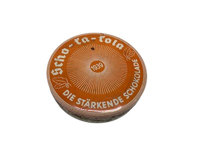 Lot 730 - Second World War German chocolates in circular tin dated 1939