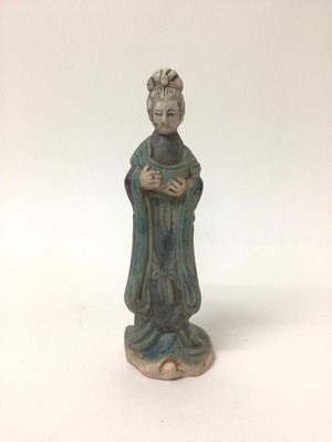 Lot 150 - Chinese glazed pottery figure