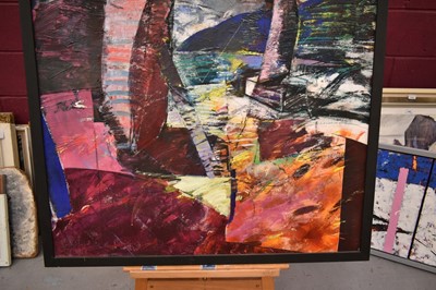 Lot 1570 - Hugh Davies (b.1945) acrylic on canvas - Where Mariners Remain, 4.5ft x 3.4ft.