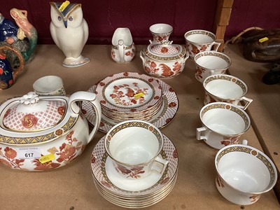 Lot 617 - Wedgwood Golden Cockerel tea set, Royal Doulton characters, Novelty teapots & cats