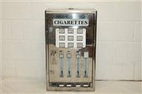 Lot 3413 - Chrome cigarette vending machine with sticker...