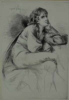 Lot 206 - Francis Seymour Haden (1818-1910) etching - Thomas Haden 1864, 35cm x 24cm, in glazed frame